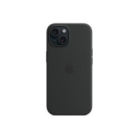 Луксозен силиконов гръб оригинален MT103ZM/A OFFICIAL Apple Silicone Case With MagSafe за Apple iPhone 15 Plus 6.7 черен